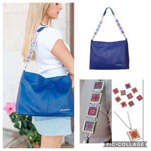 Vienna Authentic Leather Locket Strap Purse / Hobo Bag